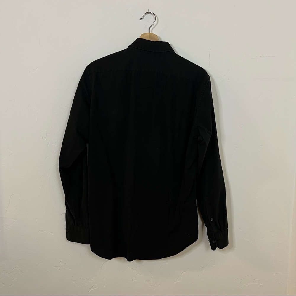 Uniqlo black easy care stretch slim-fit dress shirt - Picture 6 of 8